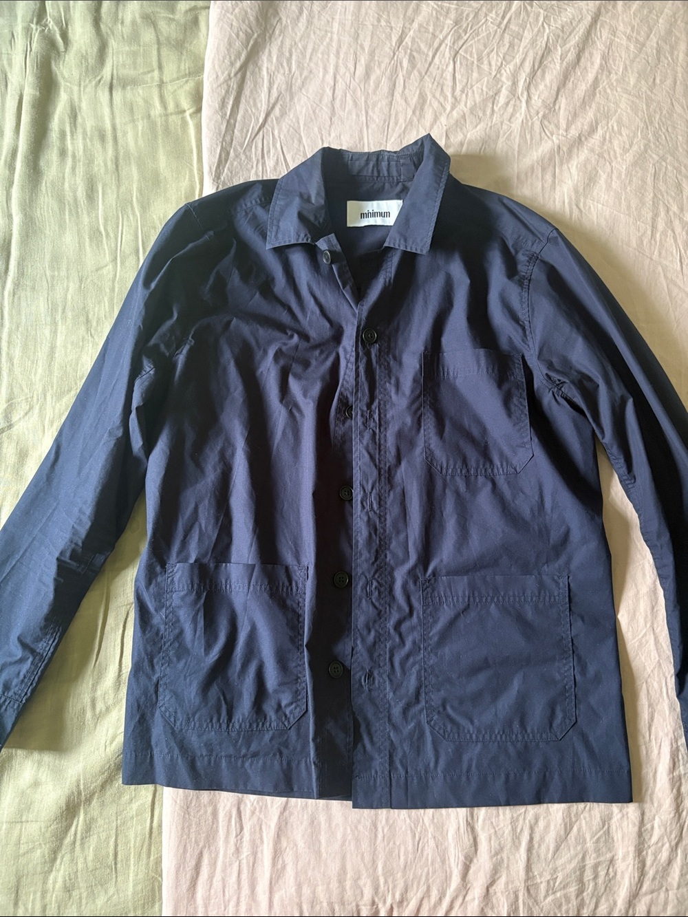 Minimum Navy Lightweight Buttondown Shirt
